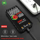 Profesional Digital Multimeter Smart 9999 EMF Multitester DC AC Voltage Capacitor Ohm Diode Live Electric Tester USB charg