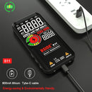 Profesional Digital Multimeter Smart 9999 EMF Multitester DC AC Voltage Capacitor Ohm Diode Live Electric Tester USB charg