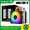 GMRGB 6 Heat Pipes CPU Cooler 4 Pin PWM RGB PC Quiet Intel LGA 1700 2011 1200 1150 1151 X79 X99 E5 AMD AM3 AM4 CPU Cooling Fans
