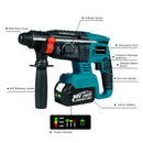 Kamolee 2000W 10600IPM Brushless Cordless Rotary Hammer Broca Recarregável Electric Hammer Impact Broca Para Makita Bateria