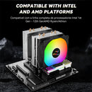 GMRGB 6 Heat Pipes CPU Cooler 4 Pin PWM RGB PC Quiet Intel LGA 1700 2011 1200 1150 1151 X79 X99 E5 AMD AM3 AM4 CPU Cooling Fans
