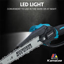 Kamolee Brushless Electric Chain Saw 8 Inch Mini Chainsaw Wood Cutter Pruning Garden Power Tool For Makita 18V Battery