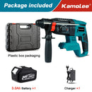 Kamolee 2000W 10600IPM Brushless Cordless Rotary Hammer Broca Recarregável Electric Hammer Impact Broca Para Makita Bateria