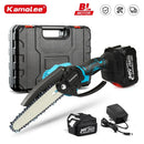 Kamolee Brushless Electric Chain Saw 8 Inch Mini Chainsaw Wood Cutter Pruning Garden Power Tool For Makita 18V Battery