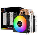 GMRGB 6 Heat Pipes CPU Cooler: Arrefecimento eficiente, iluminação RGB personalizável e ventoinha silenciosa para Intel e AMD.