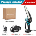 Kamolee Brushless Electric Chain Saw 8 Inch Mini Chainsaw Wood Cutter Pruning Garden Power Tool For Makita 18V Battery