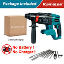 Kamolee 2000W 10600IPM Brushless Cordless Rotary Hammer Broca Recarregável Electric Hammer Impact Broca Para Makita Bateria