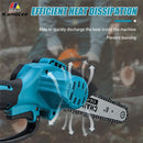 Kamolee Brushless Electric Chain Saw 8 Inch Mini Chainsaw Wood Cutter Pruning Garden Power Tool For Makita 18V Battery
