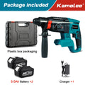 Kamolee 2000W 10600IPM Brushless Cordless Rotary Hammer Drill Rechargeable Electric Hammer Impact Drill For Makita Battery