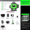Instrumento de nível a laser autonivelante de alta precisão 360 ° com bateria de 3000 mAh Laser verde de alta potência 3D/4D 12/16 linhas Laser Vert