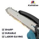Kamolee Brushless Electric Chain Saw 8 Inch Mini Chainsaw Wood Cutter Pruning Garden Power Tool For Makita 18V Battery