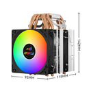 GMRGB 6 Heat Pipes CPU Cooler: Arrefecimento eficiente, iluminação RGB personalizável e ventoinha silenciosa para Intel e AMD.