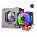 GMRGB 6 Heat Pipes CPU Cooler: Arrefecimento eficiente, iluminação RGB personalizável e ventoinha silenciosa para Intel e AMD.