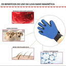 Luva prática fácil de limpeza a seco ou úmido de 24 cm para cães e gatos de estimação